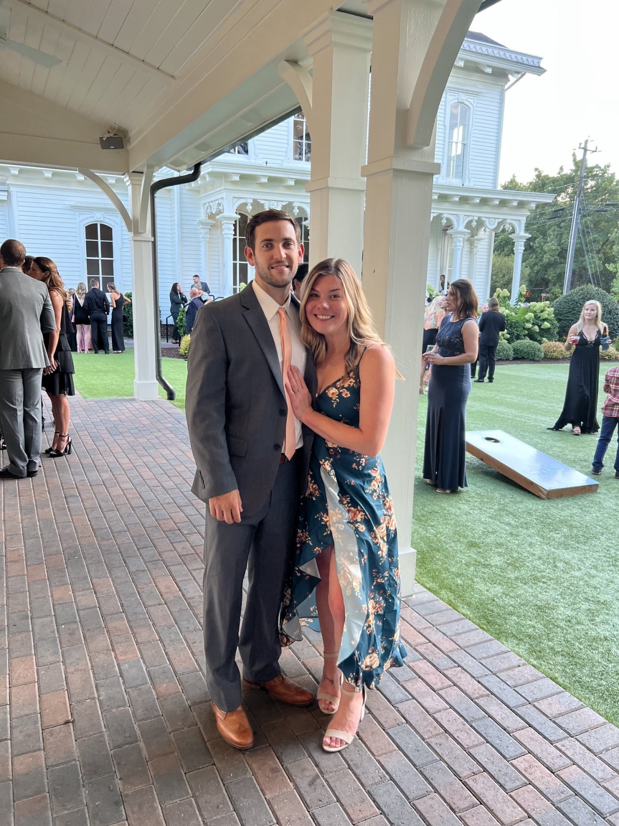 zach and lauren  dressed up at an event