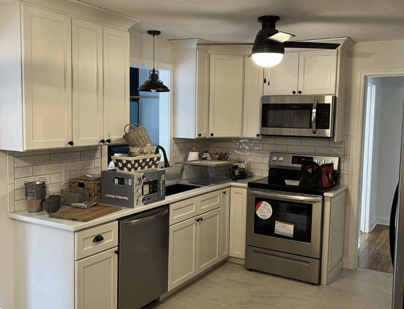 interior of kitchen of Farm House Reno Project
